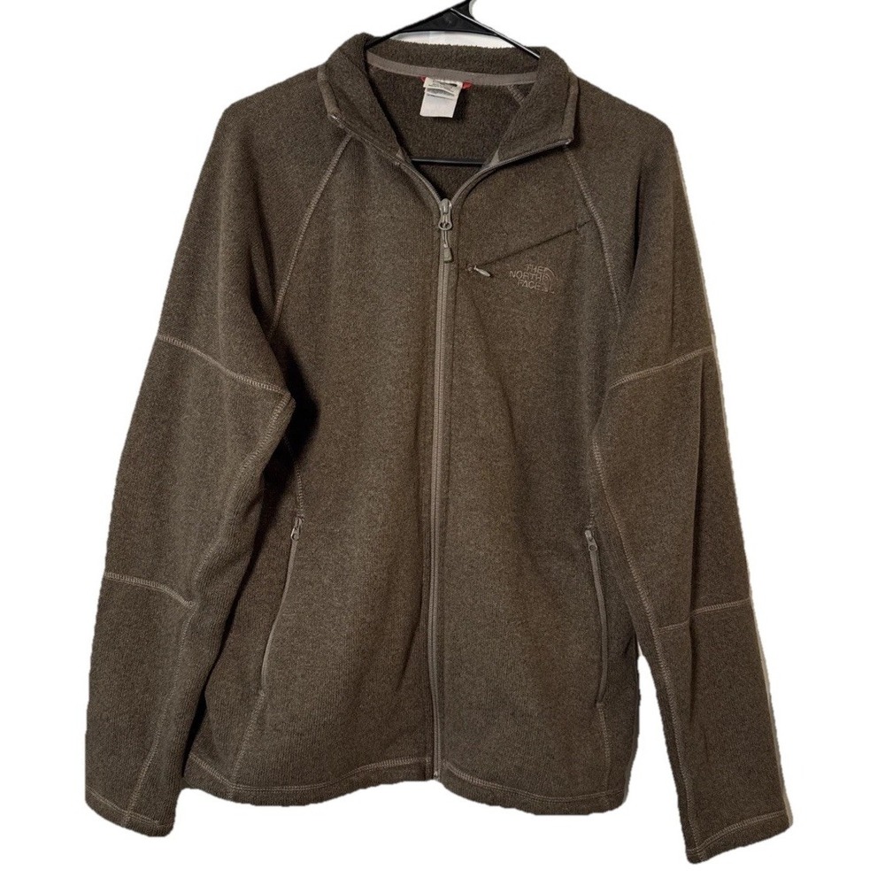 The North Face Fleece Jacket Mens Small Brown Full Zip Lightweight Outdoor - Picture 1 of 6